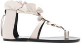 Isabel Marant - flat ruffle sandals - women - Cuir de veau - 40
