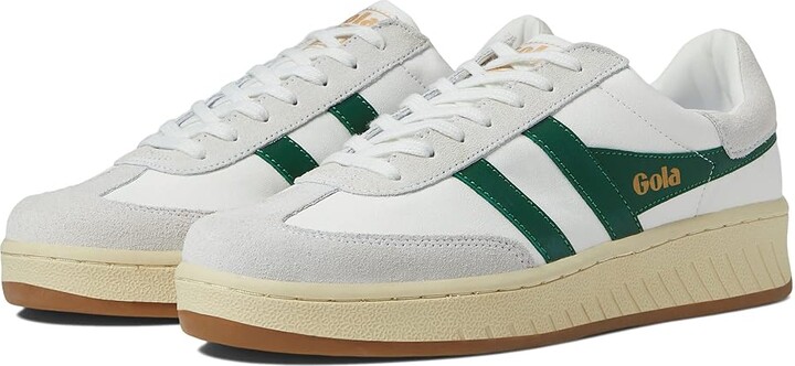 Gola Dropshot Men's Shoes White/Dark Green : 8 D - Medium, Leather/Synthetic