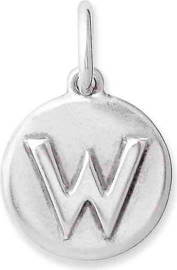 Kendra Scott Letter W Coin Charm in Oxidized Sterling Silver | Metal