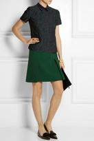 Thumbnail for your product : Erdem Calista pleated wool-crepe mini skirt