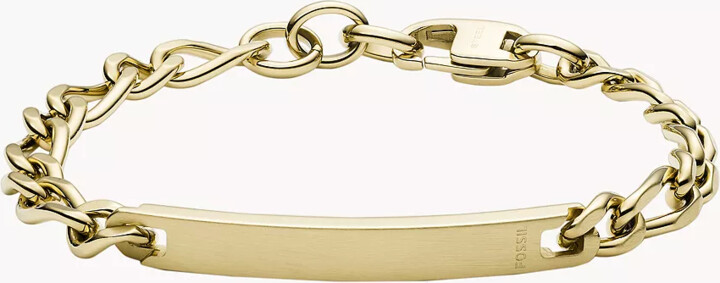Heritage Crest Mother-of-Pearl Gold-Tone Brass Chain Bracelet - JA7210710 -  Fossil