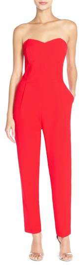 adelyn rae strapless slim leg jumpsuit