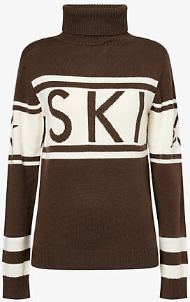 Perfect Moment Womens Black Schild Roll-Neck Merino-Wool Jumper S