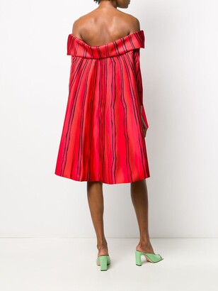 Moschino High-Low Striped Dress