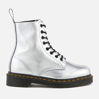 Dr. Martens Women's Pascal Metallic Leather 8-Eye Lace Up Boots