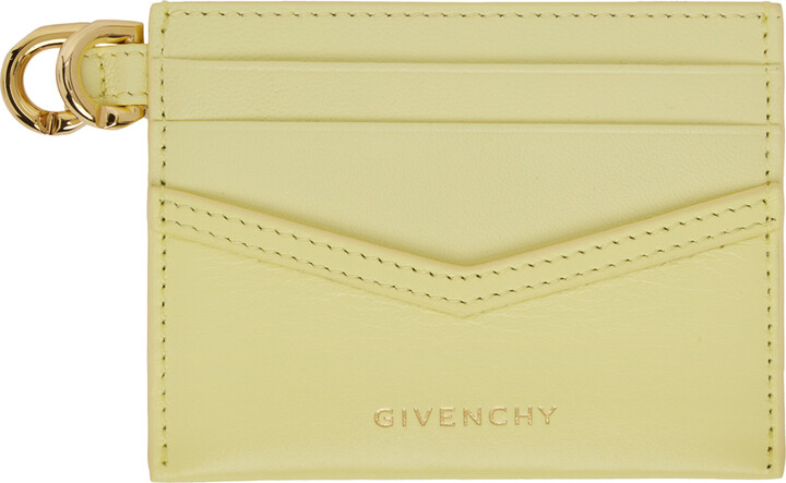 Givenchy Yellow Voyou Leather Card Holder - ShopStyle