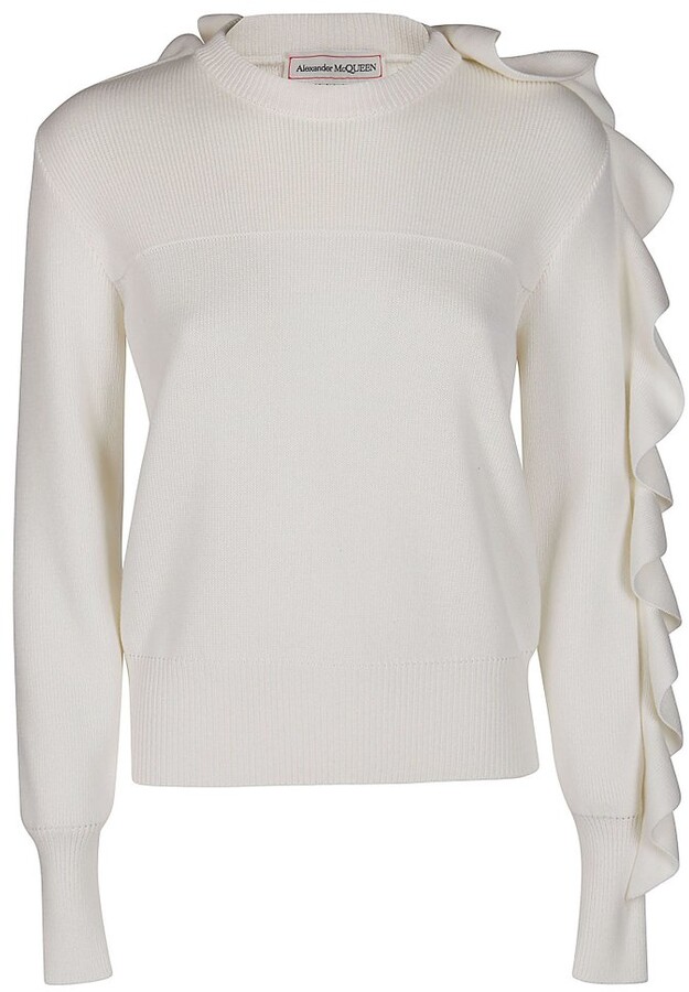 White Ruffle Sweater | Shop the world's largest collection of 