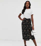 Thumbnail for your product : Fashion Union Tall midi skirt with split in vintage floral