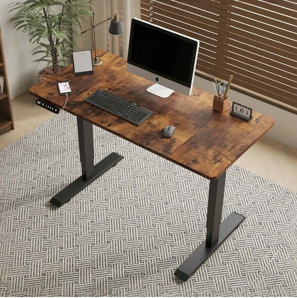 MAYEERTYElectricStandingDeskHeightAdjustableDeskforHomeandOfficeComputerTableModernLuxiuryTable55\