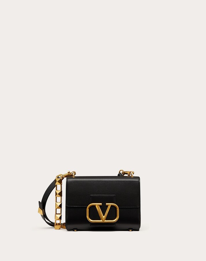 valentino black purse with studs