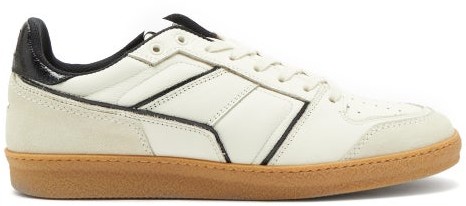 white embroidered trainers