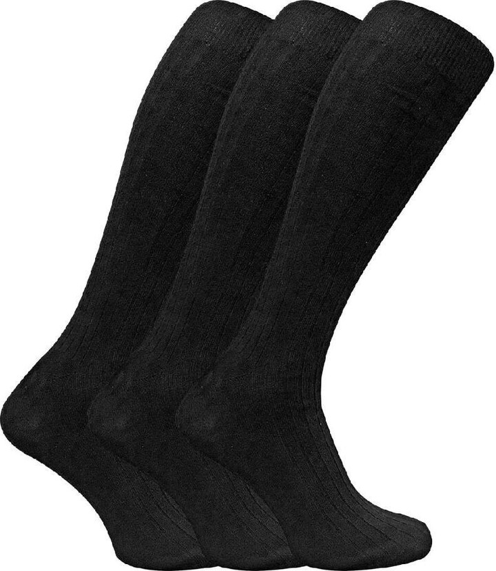 Sock Snob 3 Pairs 100 Cotton Long Soft Knee High Socks ShopStyle