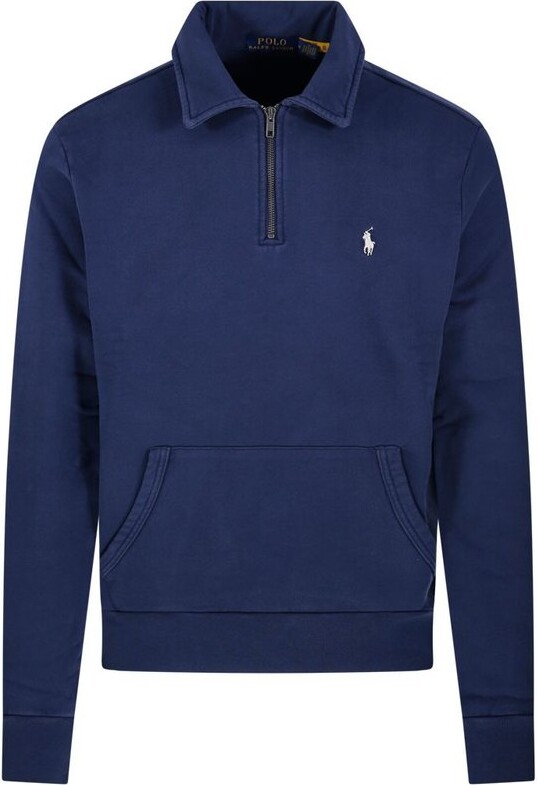 Polo Ralph Lauren Logo Embroidered Half Zip Sweatshirt