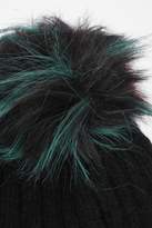 Thumbnail for your product : boohoo Sophia Multicolour Faux Fur Pom Beanie