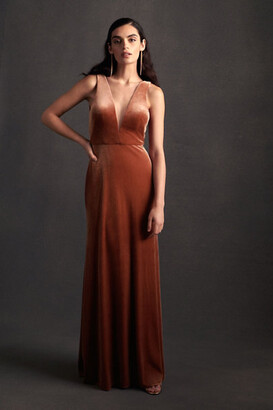 Jenny Yoo Logan Velvet Maxi Dress