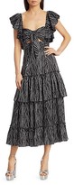 Thumbnail for your product : Cinq à Sept Valerie Knotted Tier Midi Dress