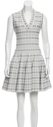 Alaia Metallic-Accented Fit And Flare Dress