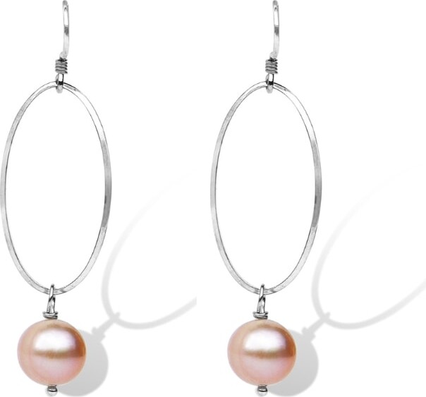 Fv Jewellery La Pierre Pink Fresh Water Pearl Earrings