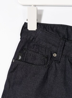 Emporio Armani Kids TEEN knee-length multi-pocket shorts
