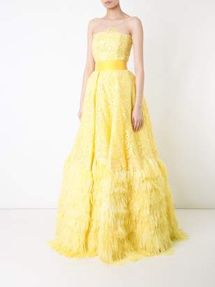 Isabel Sanchis two-piece embroidered gown
