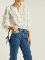 Thumbnail for your product : Rebecca Taylor Dree Broderie Anglaise Cotton And Silk Blend Top - Womens - White