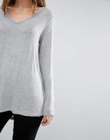 Thumbnail for your product : Asos Tall The New Forever T-Shirt With Long Sleeves And Dip Back