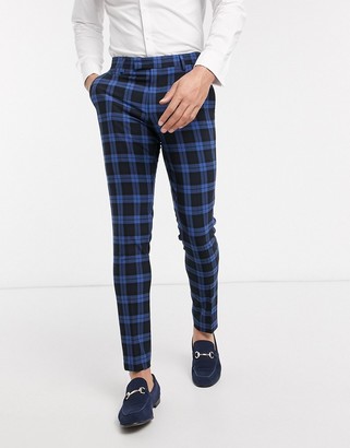 super skinny tartan trousers