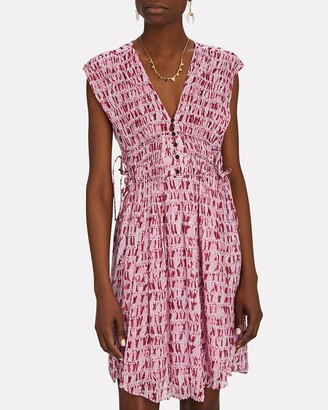 Etoile Isabel Marant Segun Tie-Dye Chiffon Mini Dress