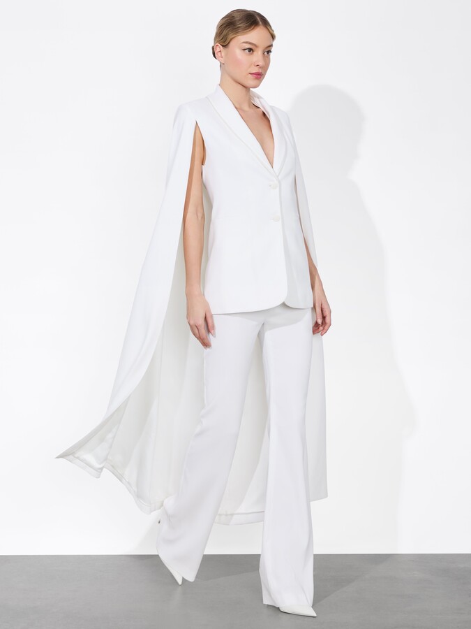 Alice + Olivia Esther Cape Sleeve Maxi Blazer