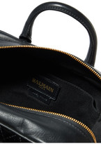 Thumbnail for your product : Balmain Leather And Velvet Tote