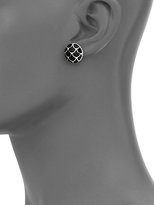 Thumbnail for your product : John Hardy Naga Enamel & Sterling Silver Button Earrings