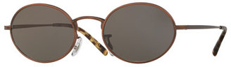 Oliver Peoples Empire Suite Monochromatic Oval Sunglasses, Bronze/Rose