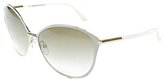 Thumbnail for your product : Tom Ford TF 320 Penelope 32F Ivory Cat Eye Sunglasses Brown Gradient Lens