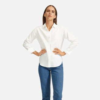 Silky white button down Clearance