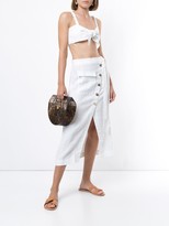 Thumbnail for your product : Venroy Tie Knot Bandeau Cropped Top
