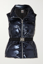 Thumbnail for your product : Jet Set Clara Belted Quilted Padded Metallic Ski Vest - Blue