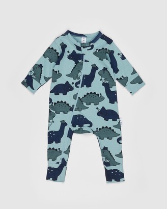 Huxbaby Boy's Green Longsleeve Rompers - Dino Zip Romper - Babies - Size 6-12 months at The Iconic