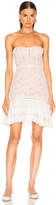 Thumbnail for your product : Jonathan Simkhai Multimedia Corded Lace Ruffle Dress in White | FWRD