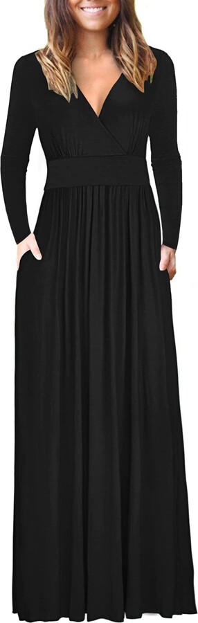 Long Sleeve Wrap Maxi Dress | Shop the world's largest collection of  fashion | ShopStyle UK