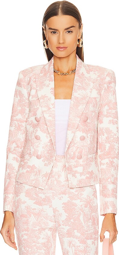 L'Agence Brooke Double-breasted Crop Blazer - ShopStyle