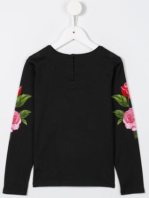 Dolce & Gabbana Kids rose print sweatshirt