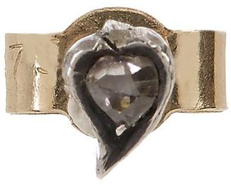 Annina Vogel Gold and Diamond Heart Single Stud Earring