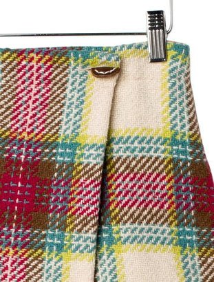 Burberry Girls' Plaid Wool Skirt