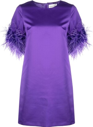 14+ Lavender Feather Dress - CarysCerisse