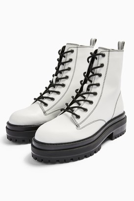 bumble leather lace up boots