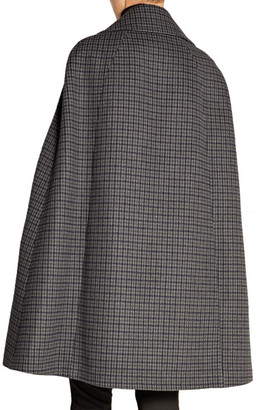 Michael Kors Collection Houndstooth Melton Wool Cape