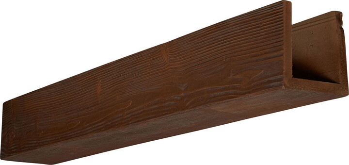 Sandblasted Endurathane Faux Wood Ceiling Beam, 3-Sided (U-beam)