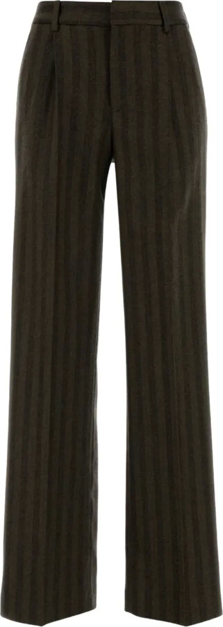 PT Torino Striped Straight-Leg Trousers