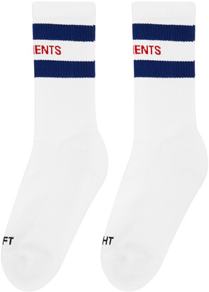 Vetements White Reebok Edition Classic Socks