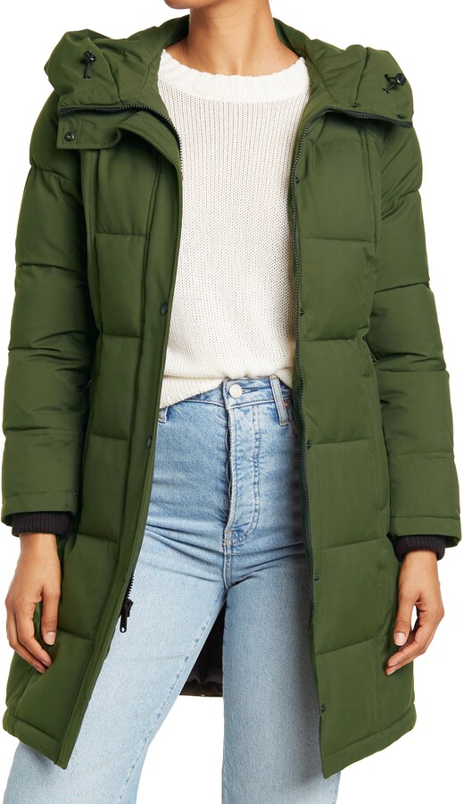 Sam Edelman Hooded Belted Puffer Parka Jacket ShopStyle